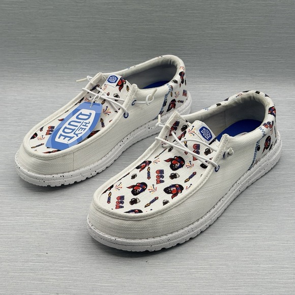 Hey Dude Men's 10 Shoes USA Americana Patriot July 4th Wally Limited Edition